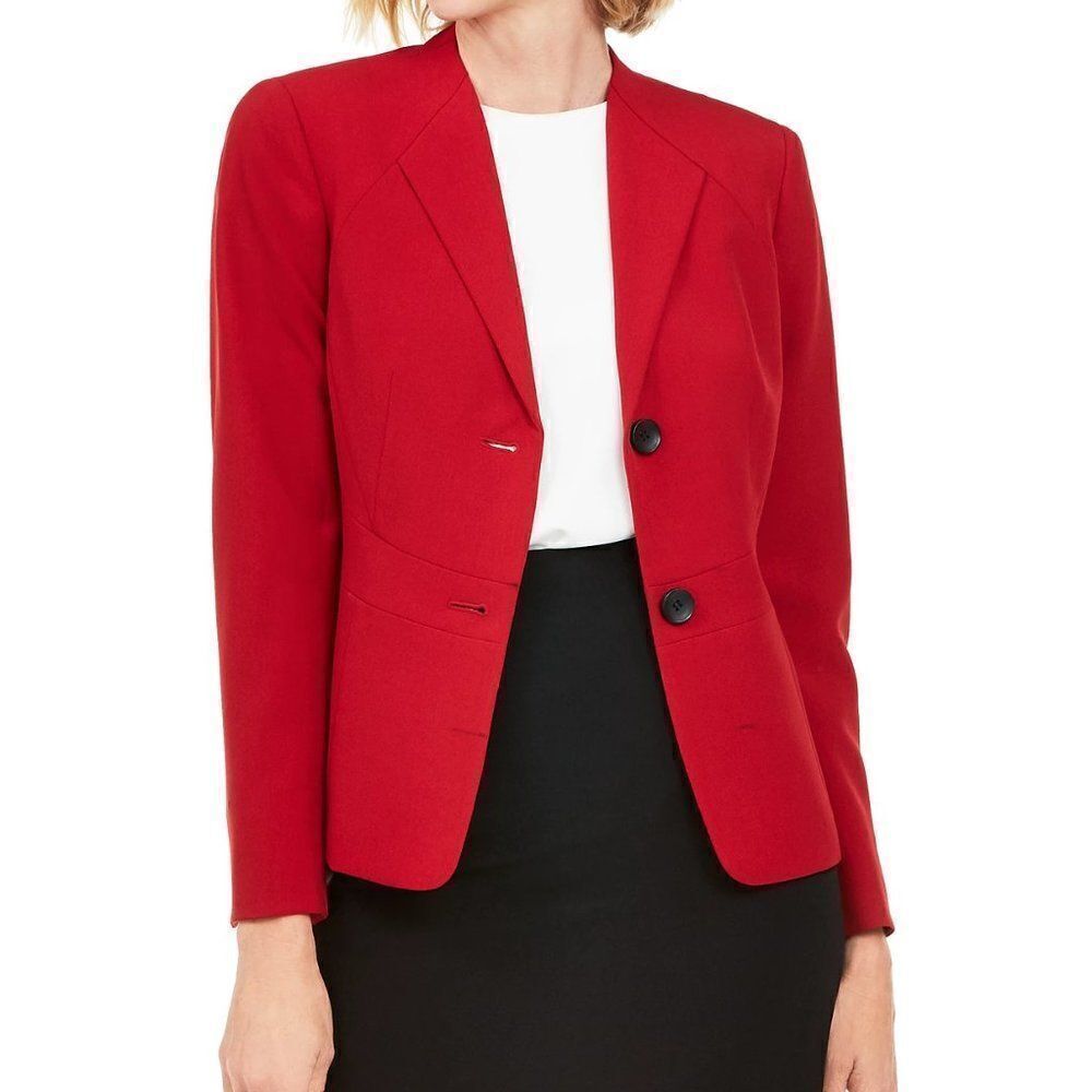 Le Suit Wing-Lapel Blazer size 16 in Red - NEW